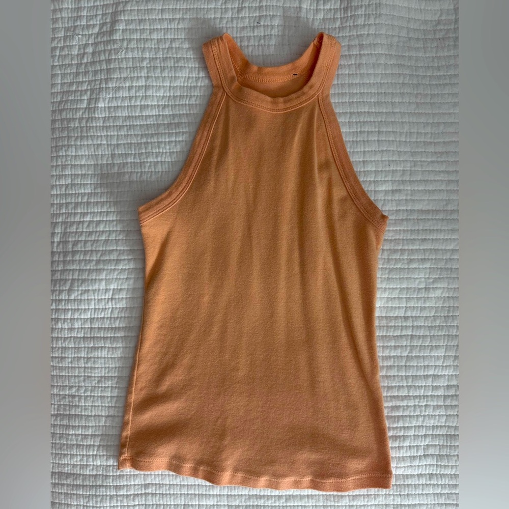 Flattering orange tank top
